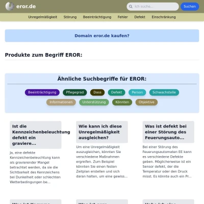 Screenshot eror.de