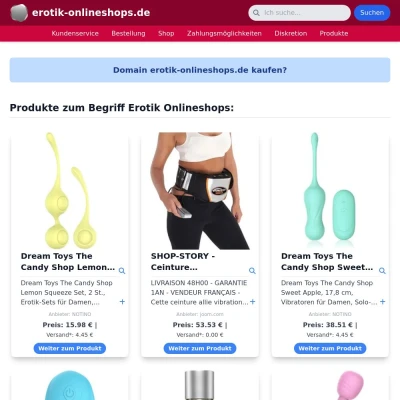 Screenshot erotik-onlineshops.de