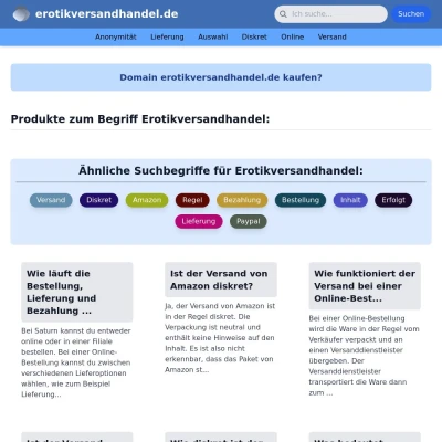 Screenshot erotikversandhandel.de