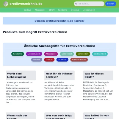 Screenshot erotikverzeichnis.de