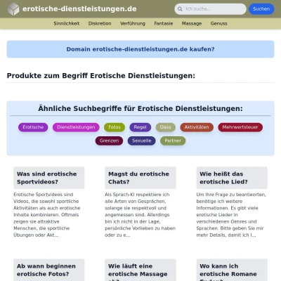 Screenshot erotische-dienstleistungen.de