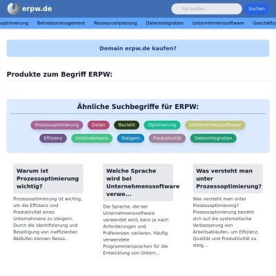 Screenshot erpw.de