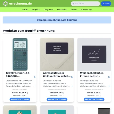 Screenshot errechnung.de