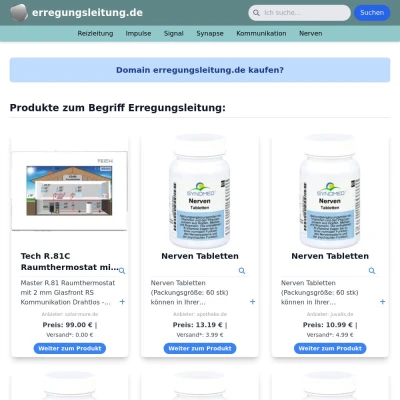 Screenshot erregungsleitung.de