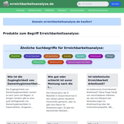 Screenshot erreichbarkeitsanalyse.de