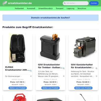 Screenshot ersatzkanister.de