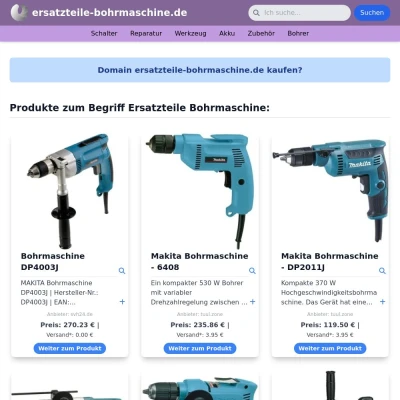 Screenshot ersatzteile-bohrmaschine.de