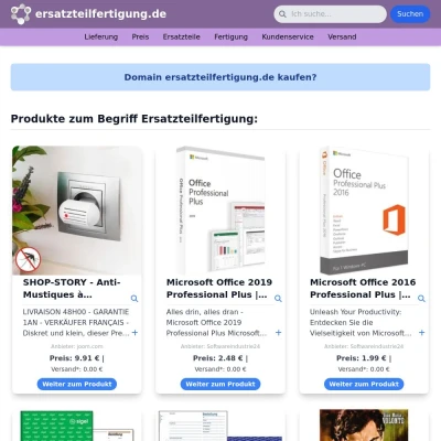 Screenshot ersatzteilfertigung.de