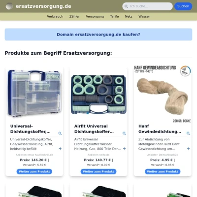 Screenshot ersatzversorgung.de