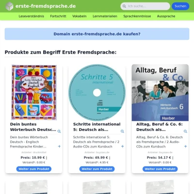 Screenshot erste-fremdsprache.de
