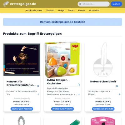 Screenshot erstergeiger.de