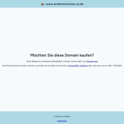 Screenshot erstkommunion.co.de