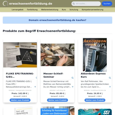 Screenshot erwachsenenfortbildung.de