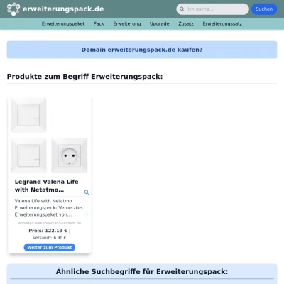 Screenshot erweiterungspack.de