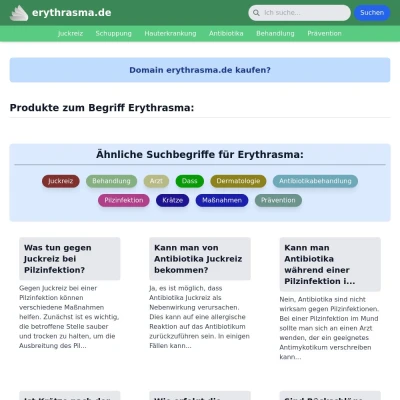 Screenshot erythrasma.de