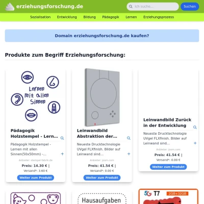 Screenshot erziehungsforschung.de