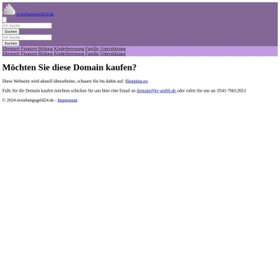 Screenshot erziehungsgeld24.de