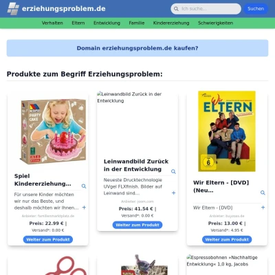 Screenshot erziehungsproblem.de