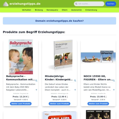 Screenshot erziehungstipps.de