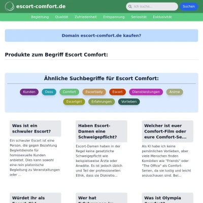 Screenshot escort-comfort.de