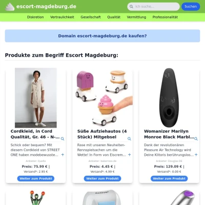 Screenshot escort-magdeburg.de
