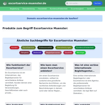 Screenshot escortservice-muenster.de