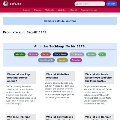 Screenshot esfs.de