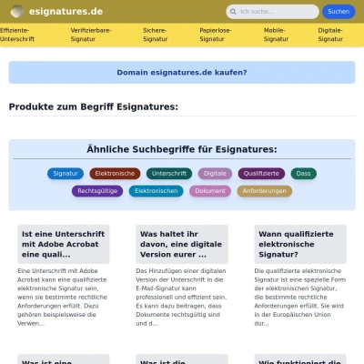 Screenshot esignatures.de