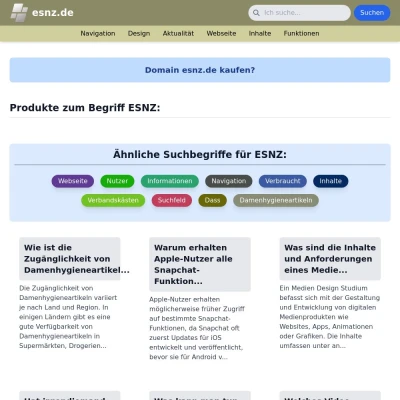 Screenshot esnz.de