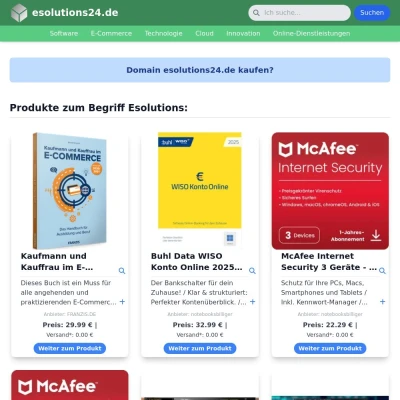 Screenshot esolutions24.de