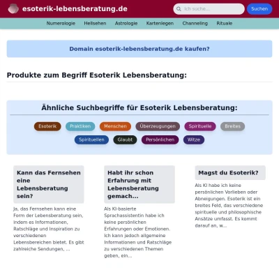 Screenshot esoterik-lebensberatung.de