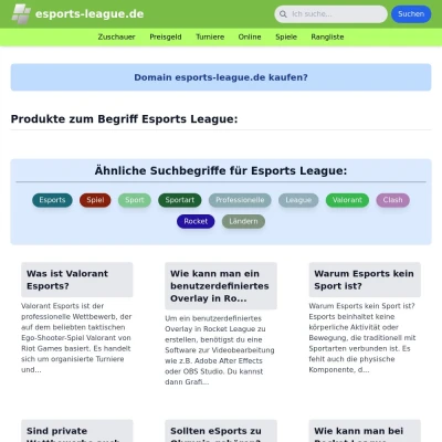 Screenshot esports-league.de