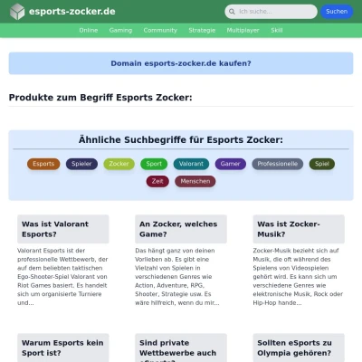 Screenshot esports-zocker.de