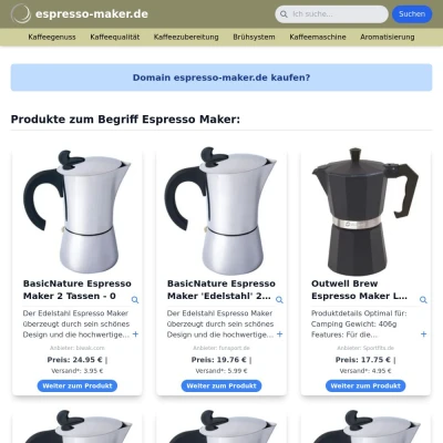 Screenshot espresso-maker.de