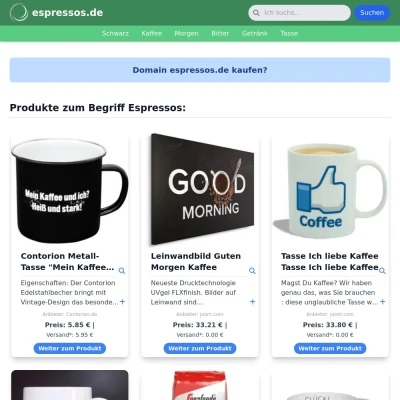 Screenshot espressos.de