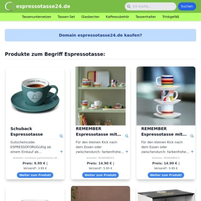 Screenshot espressotasse24.de