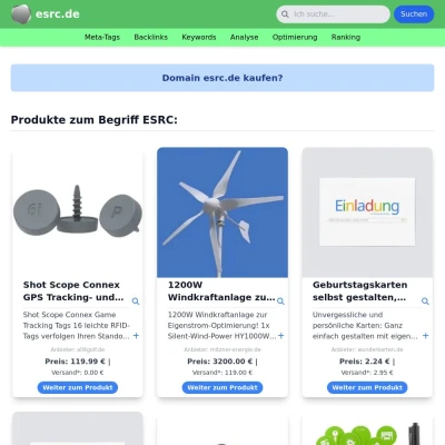 Screenshot esrc.de