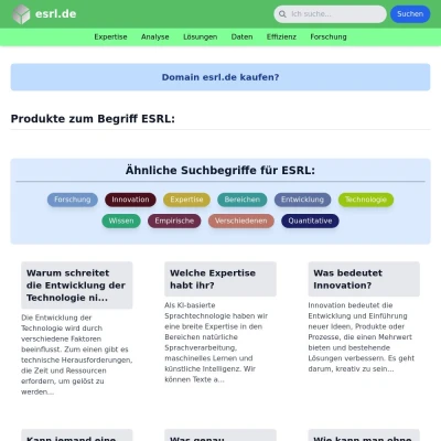 Screenshot esrl.de