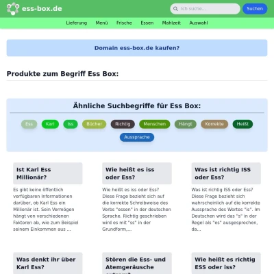 Screenshot ess-box.de