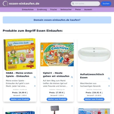 Screenshot essen-einkaufen.de