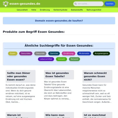 Screenshot essen-gesundes.de