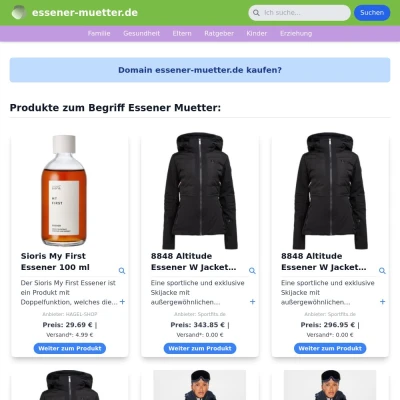 Screenshot essener-muetter.de
