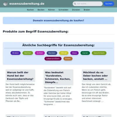 Screenshot essenszubereitung.de