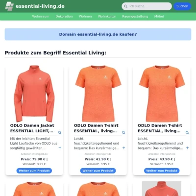 Screenshot essential-living.de