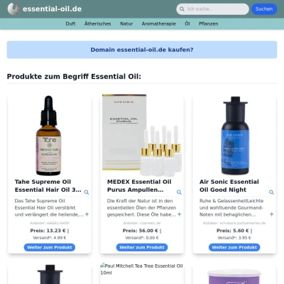 Screenshot essential-oil.de