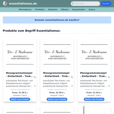 Screenshot essentialismus.de
