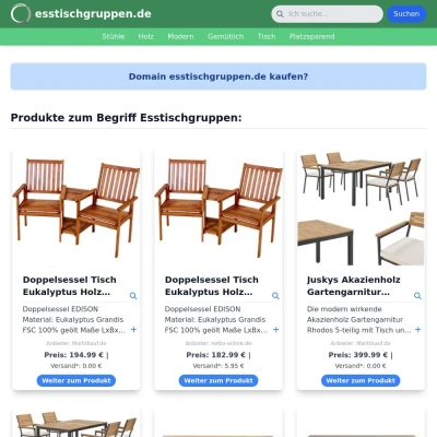 Screenshot esstischgruppen.de
