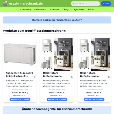 Screenshot esszimmerschrank.de