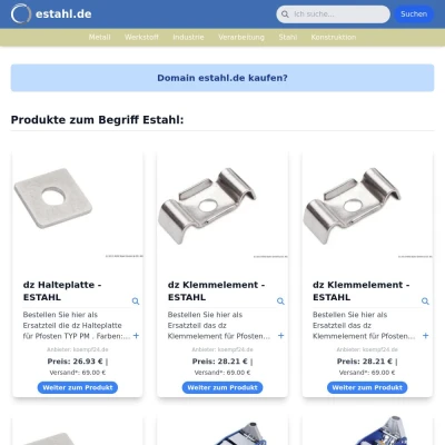 Screenshot estahl.de