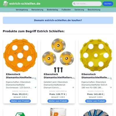 Screenshot estrich-schleifen.de